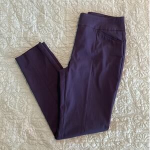 Chicos Fabulously Slimming Creased Dress pants navy blue 10